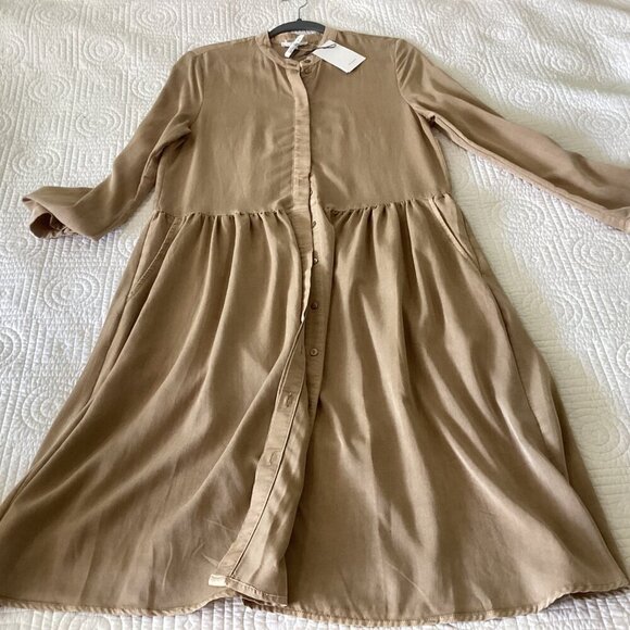 NWT Jake*s Casual Shirt Dress Camel size M - Picture 14 of 15